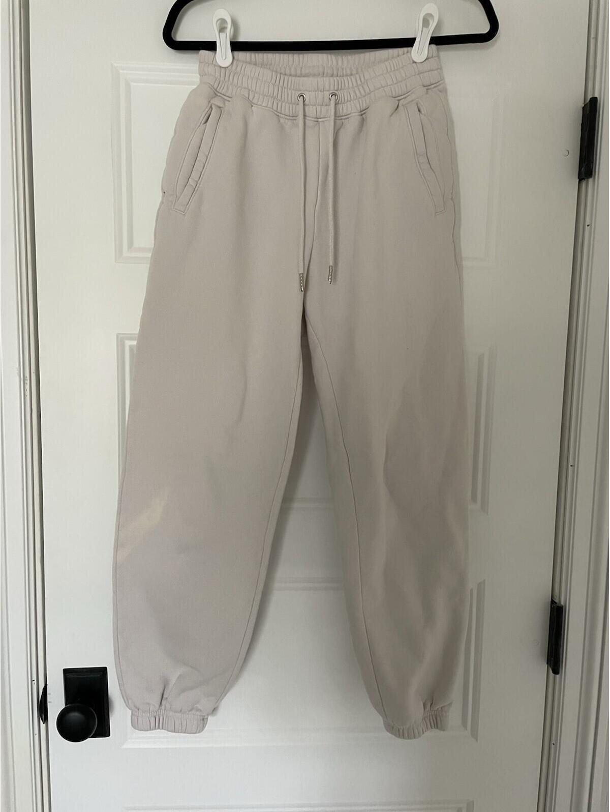 Abercrombie Fitch Women Jogger Sweatpants Ecru Small